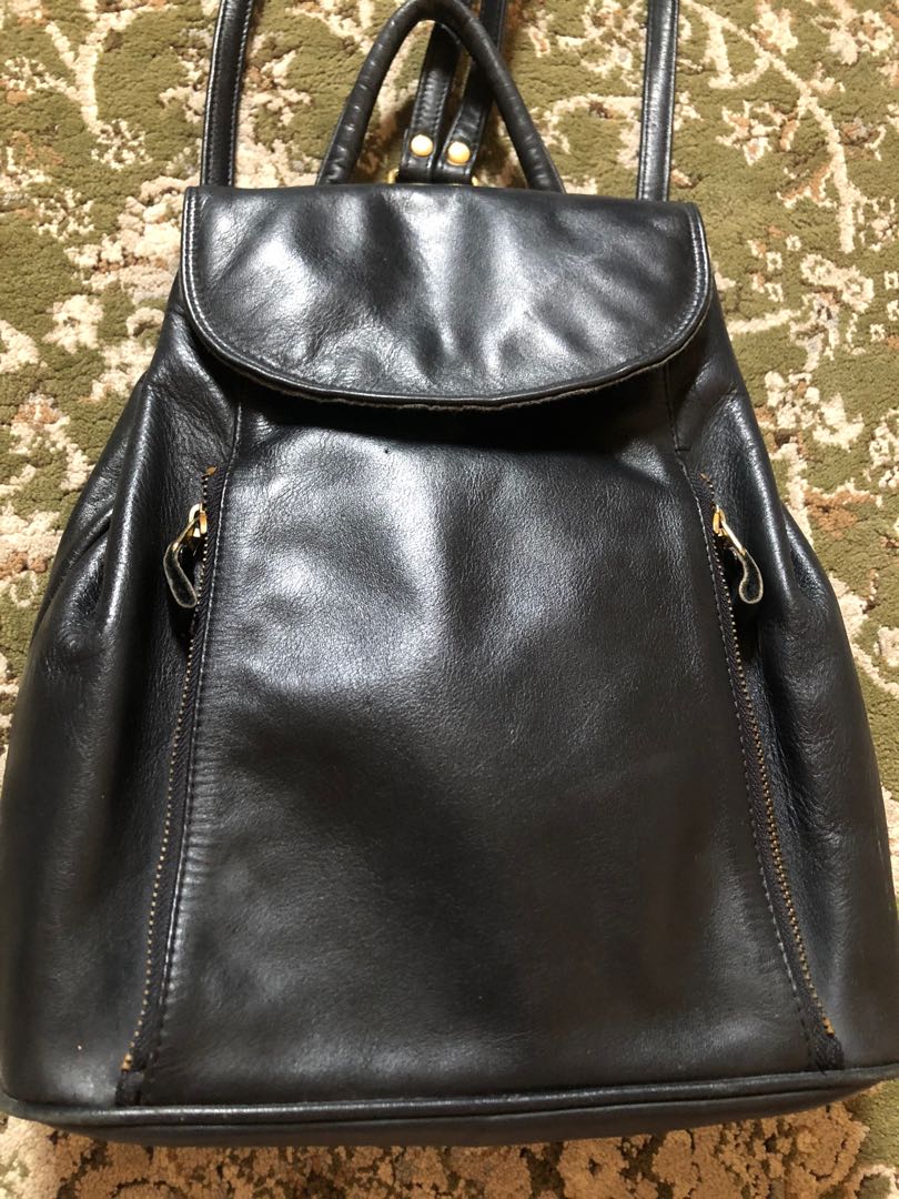 leather backpack, Women's Fashion, Bags 