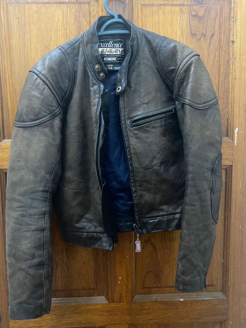 Komine leather on sale jacket