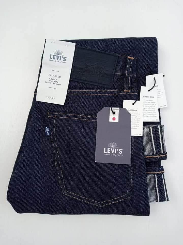 Levis 511 Slim Raw Denim Selvedge Jeans 