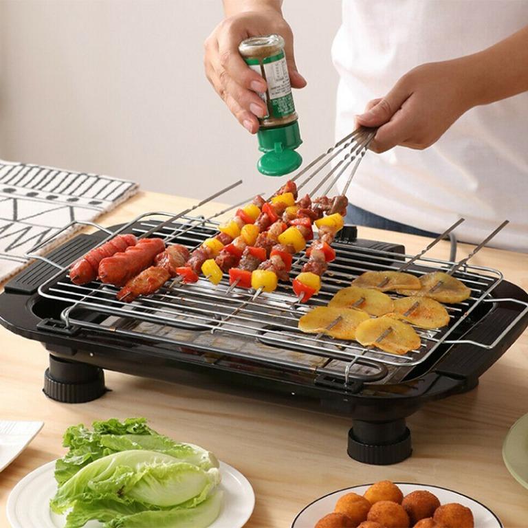 2000W Electric BBQ Grill Smokeless Barbecue Machine Portable Household  Indoor Temperature Table Top Smokeless Tool for Camping