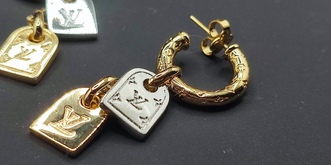 Louis Vuitton Precious Nanogram Tag Earrings