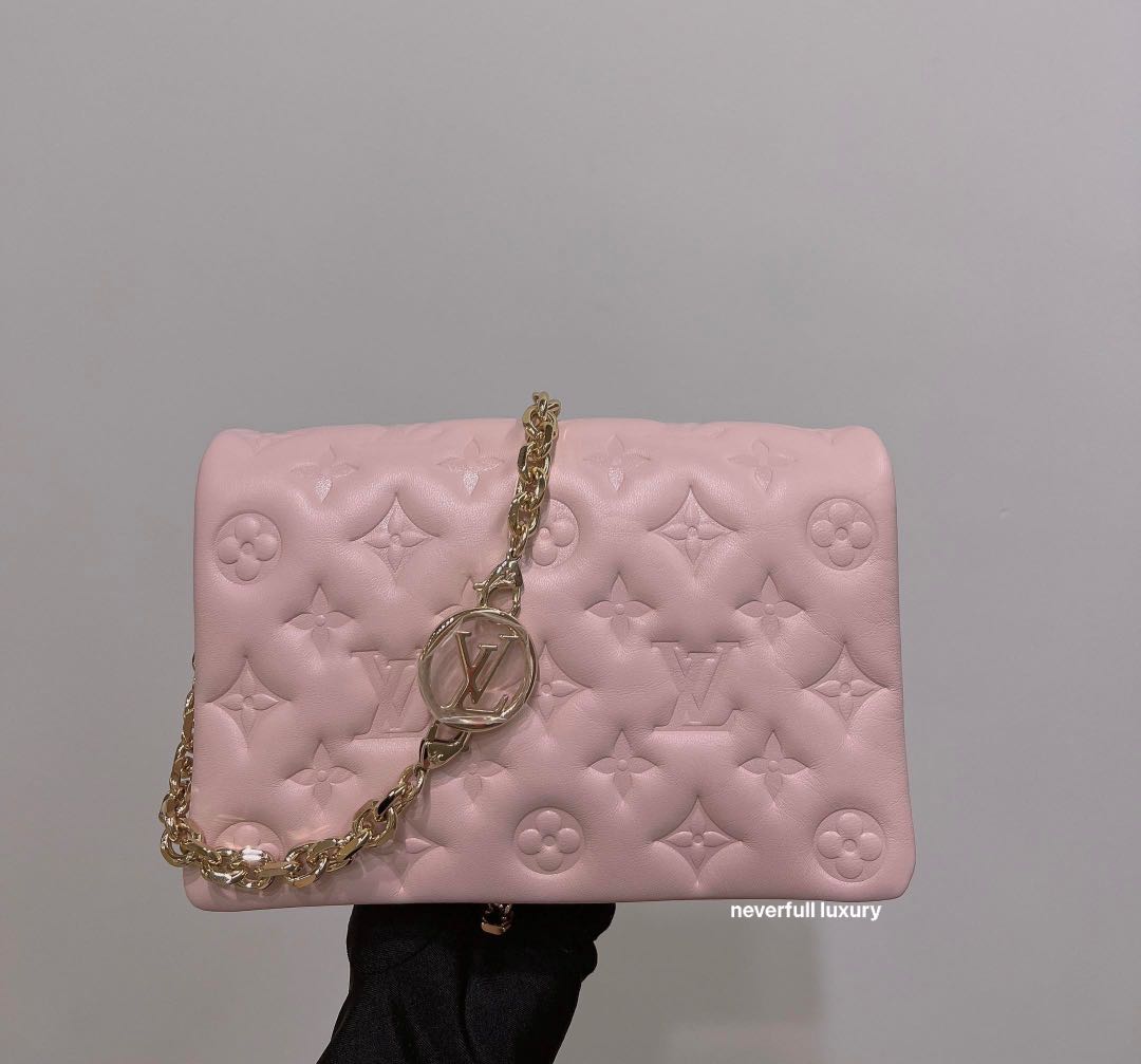Louis Vuitton Pochette Coussin Pink Lambskin Leather M80996 Good