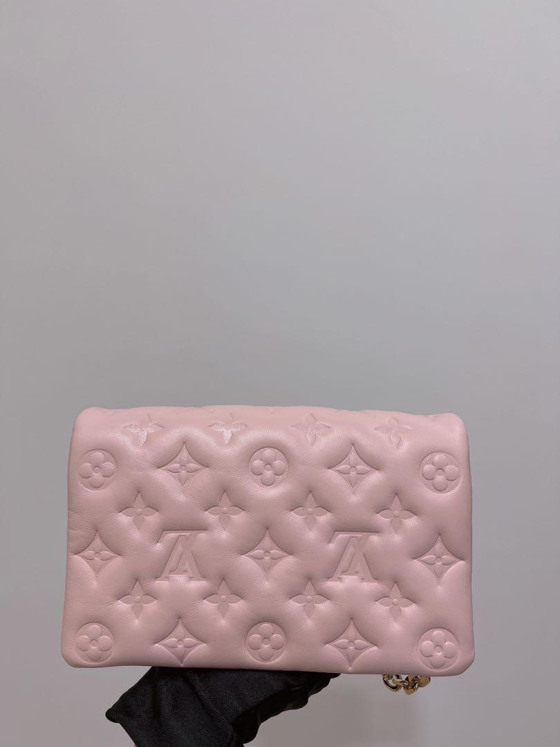 Louis Vuitton LV Women Pochette Coussin Pink Monogram Embossed Lambskin -  LULUX