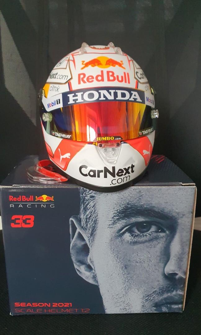 Max Verstappen 2021 Redbull half scale f1 helmet 1/2, Hobbies & Toys