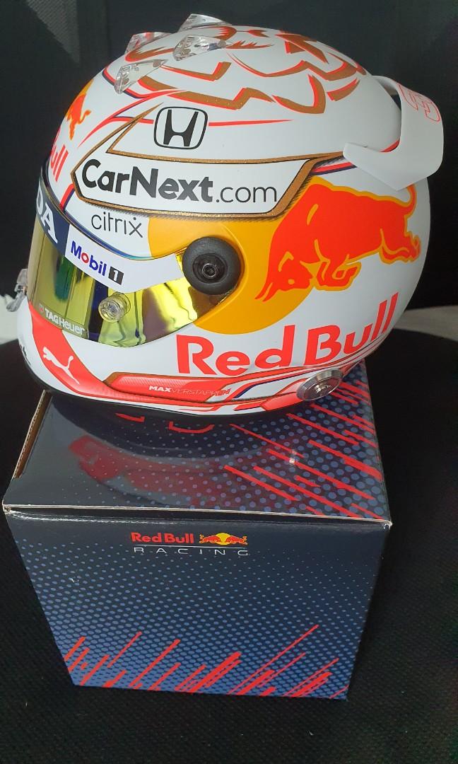Max Verstappen 2021 Redbull half scale f1 helmet 1/2, Hobbies & Toys