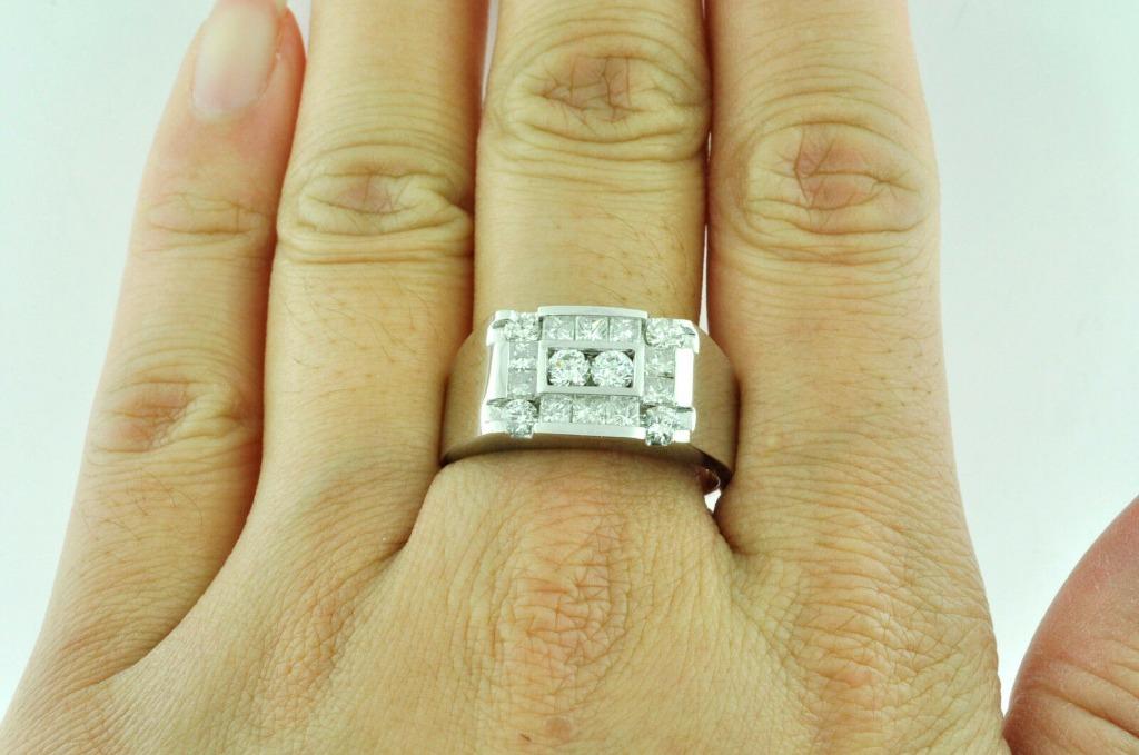 Mens discount cluster ring