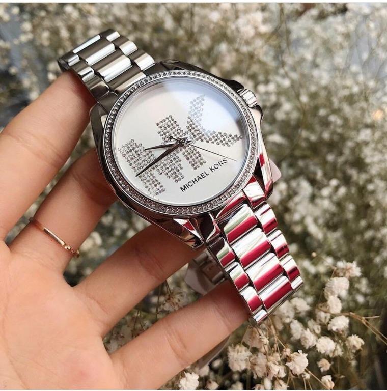 Michael Kors Bradshaw Pave Crystal Bezel with MK Crystals in Dial Three ...