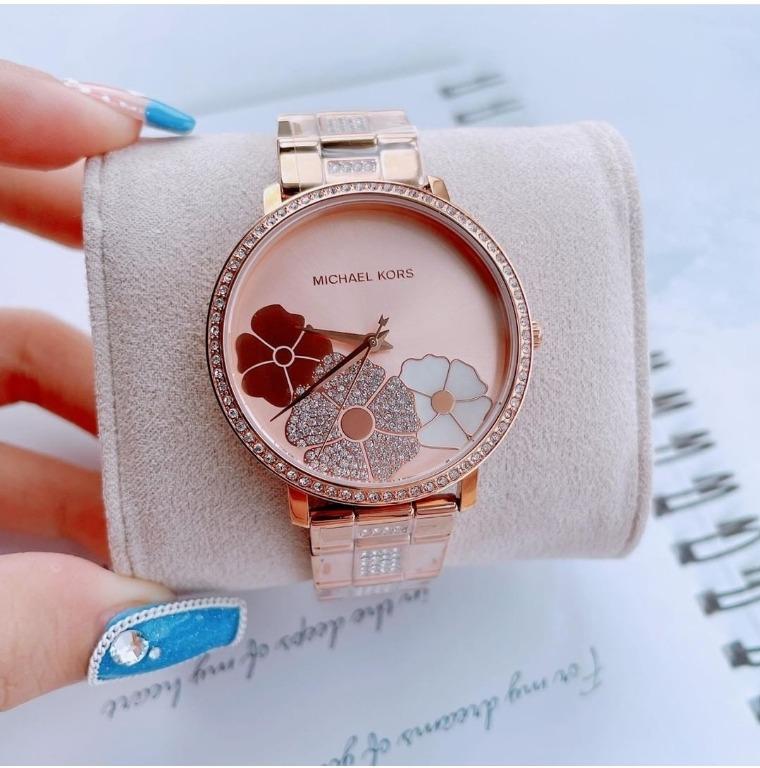 Michael kors flower watch best sale