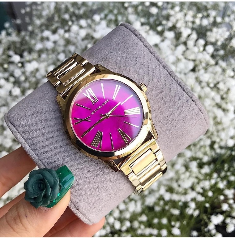 Michael Kors Hartman Pink Mother of Pearl Dial Ladies Watch MK3520