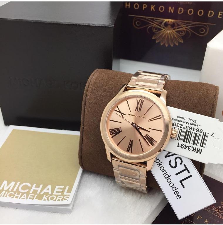 Michael Kors Hartman Rose Dial Rose Gold-tone Ladies Watch MK3491 ...