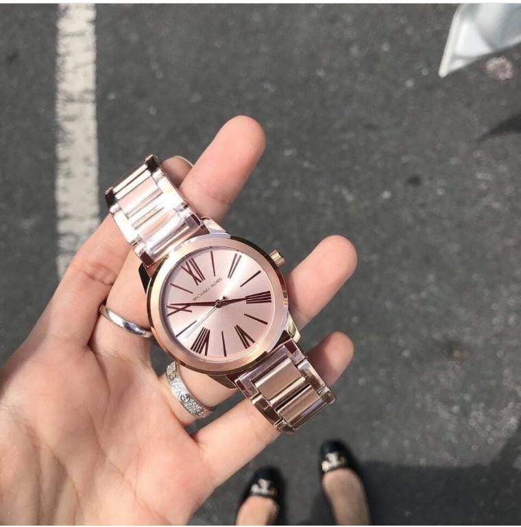 Michael Kors Hartman Rose Dial Rose Gold-tone Ladies Watch MK3491 ...