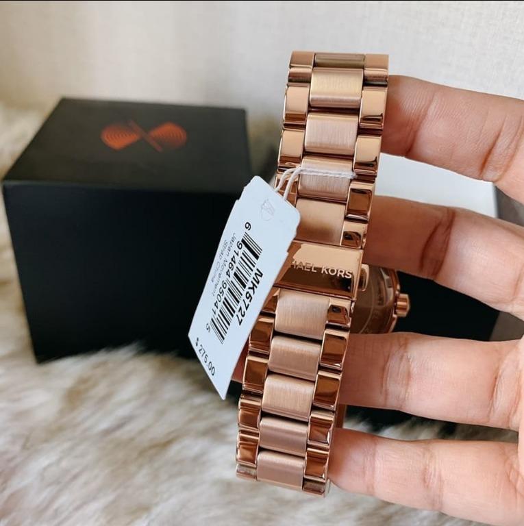 Michael Kors Mercer Chronograph Champagne Dial Rose Gold Ladies