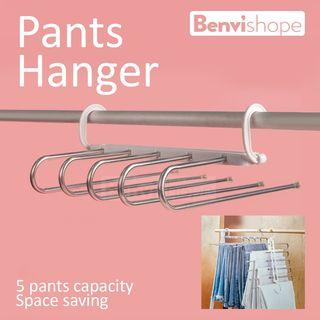Multi-Layer Hanging Pants Storage Rack 5 In 1 Magic Hanger Stainless Steel Multifunctional Pants Rack