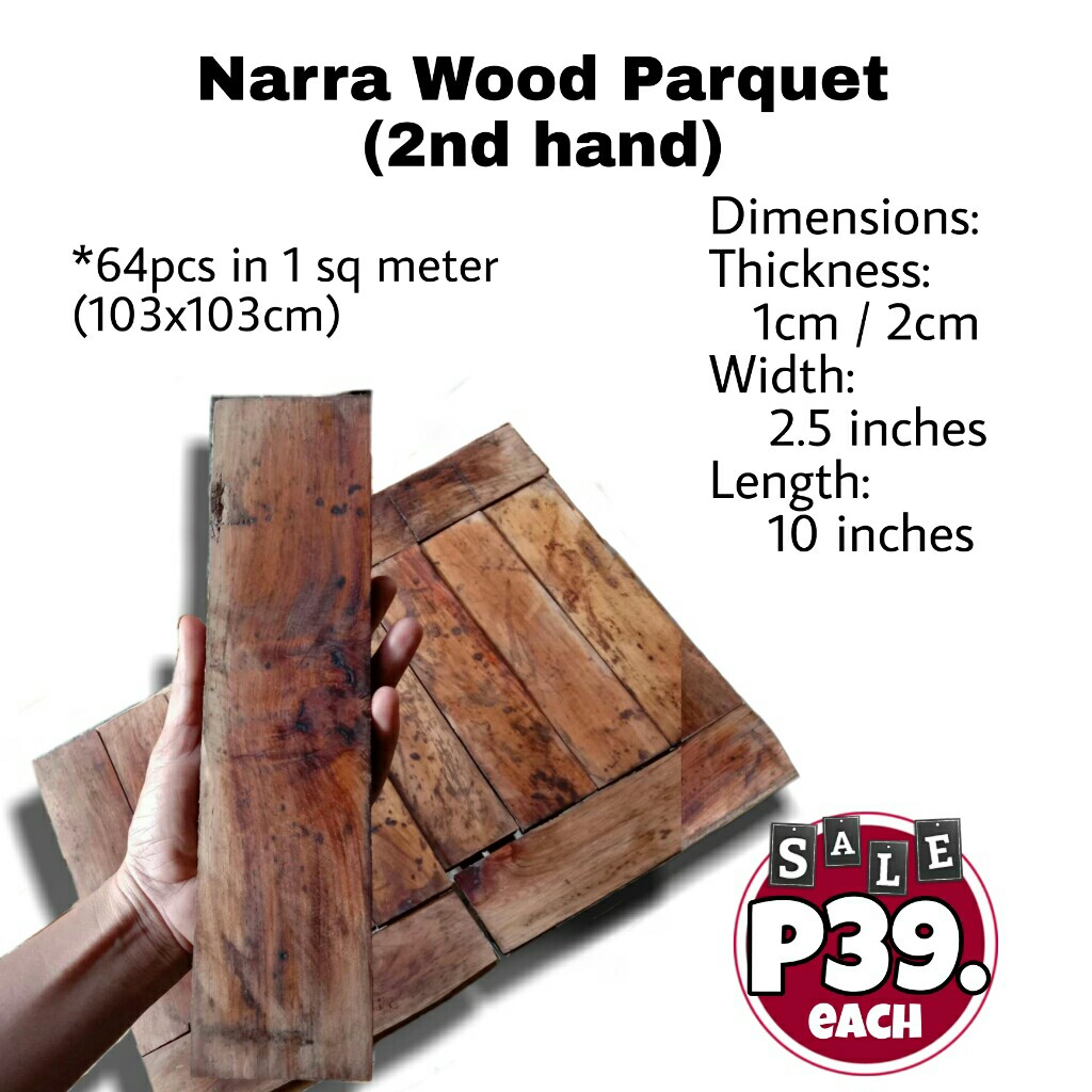 🔥Narra Wood Parquet (2nd hand)🔥, Furniture & Home Living, Home Decor