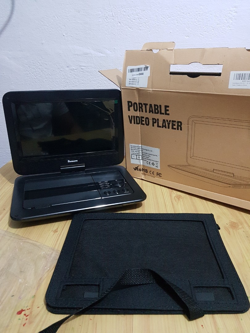 NAVISKAUTO 10.1” Portable DVD Player with HDMI Input, 2500mAH Battery