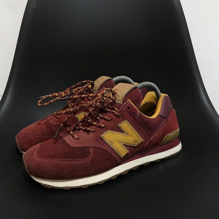 red and gold new balance 574