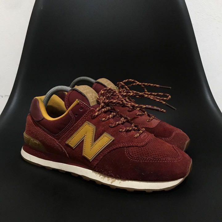 red and gold new balance 574