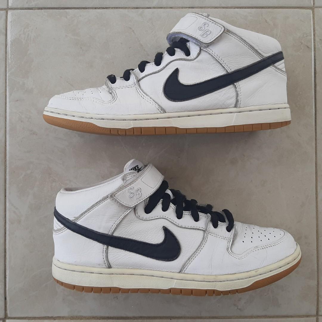 Nike sb dunk mid orange label white shop