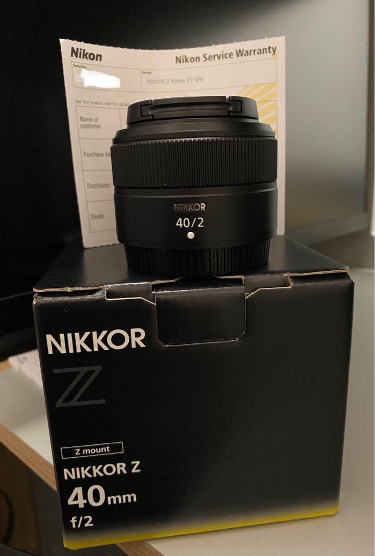 Nikon Z 40mm F2, 攝影器材, 鏡頭及裝備- Carousell