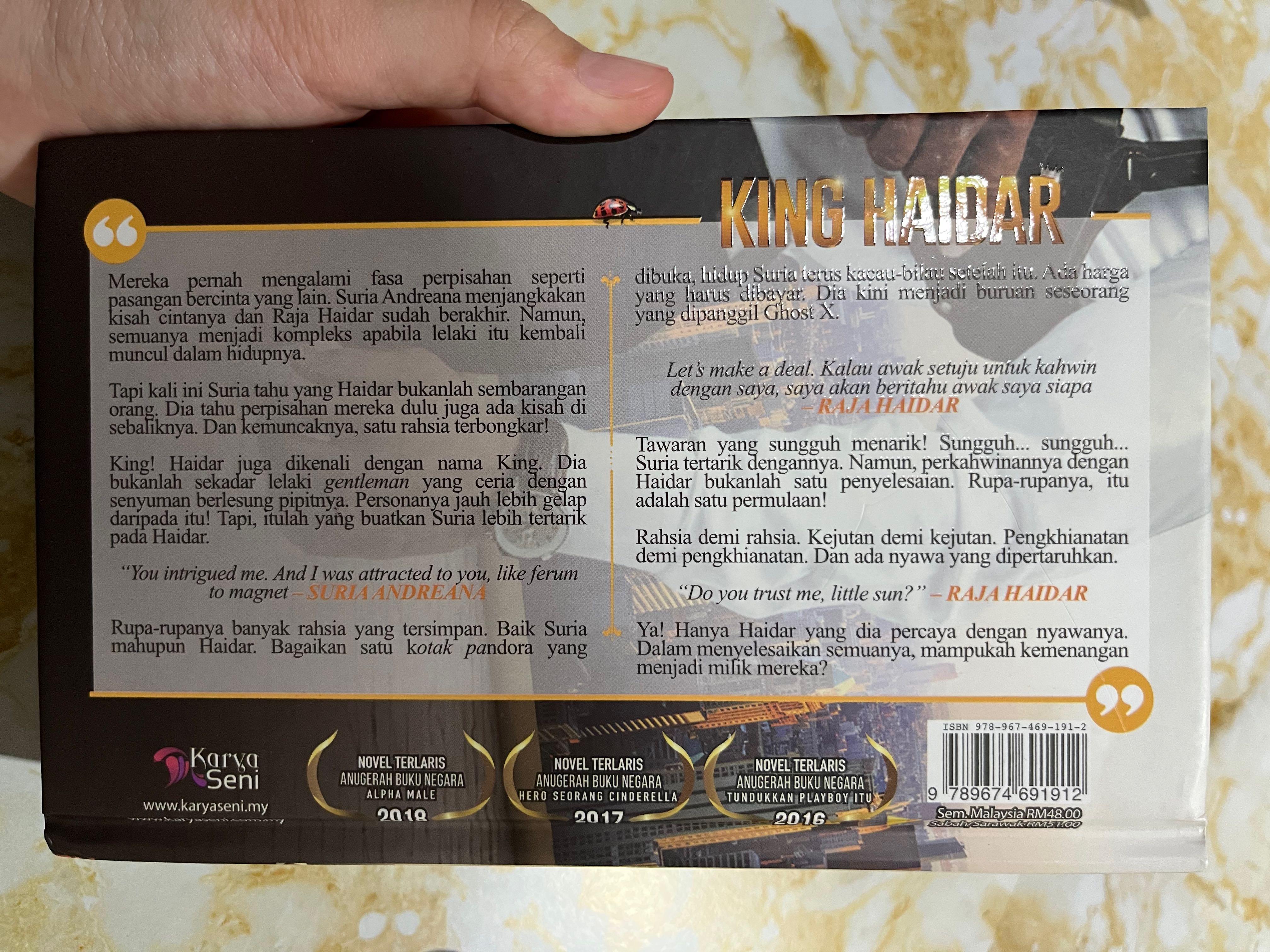 Novel King Haidar karya Anjell (Hard Cover), Hobbies & Toys, Books