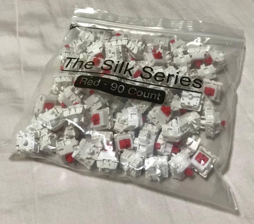 (clearance) Novelkeys Silk Red switches x90, Computers & Tech, Parts