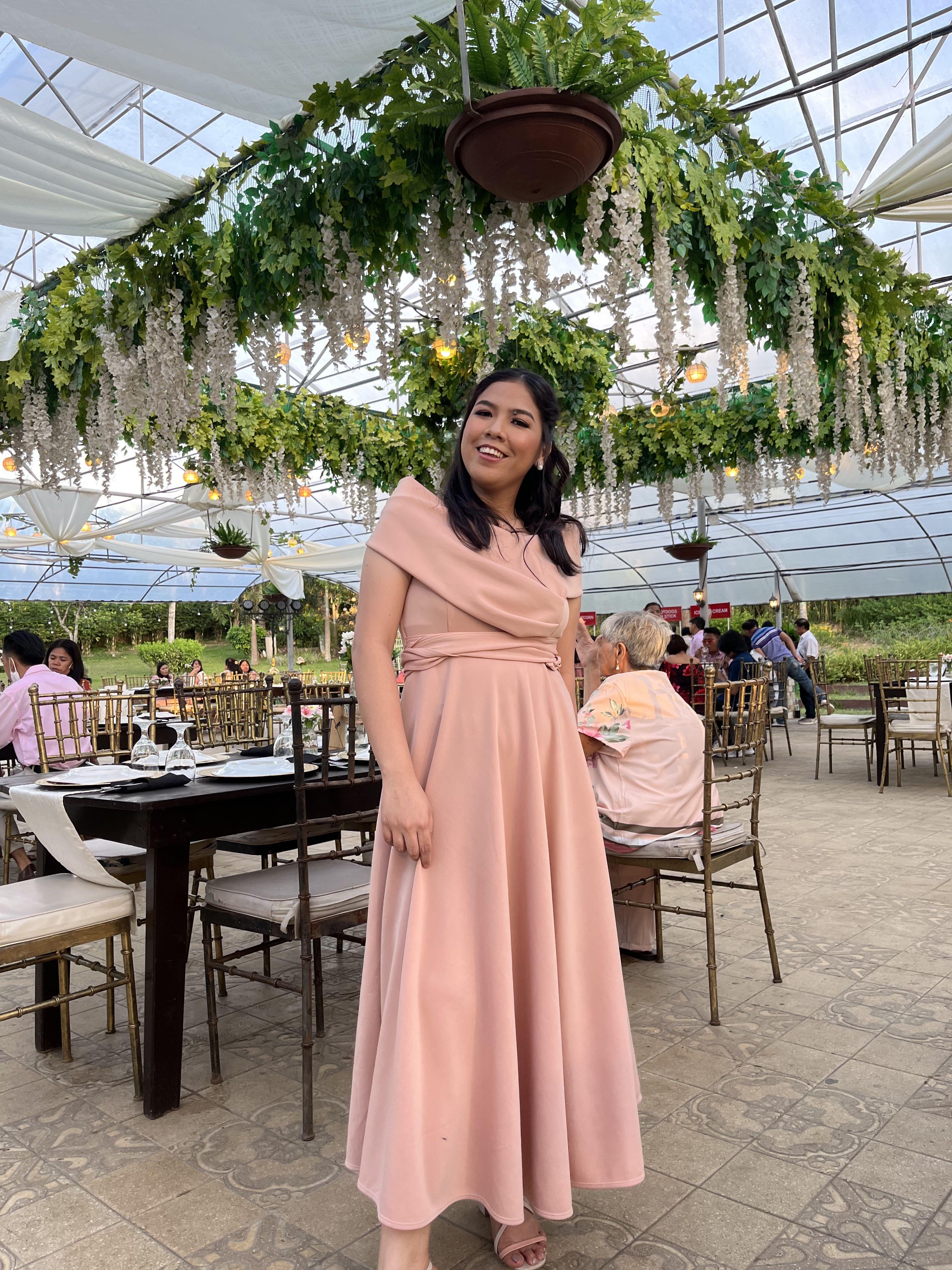 Peach gown for ninang discount