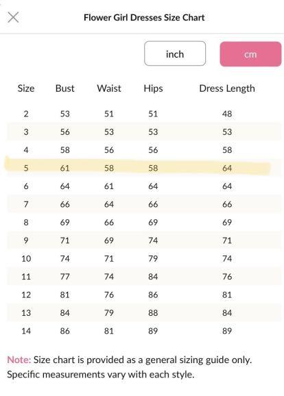 Jjshouse dress cheap size chart