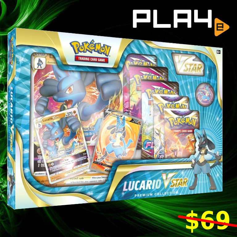 Pokemon TCG Lucario V STAR Premium Collection Box (7071570) Brand New ...