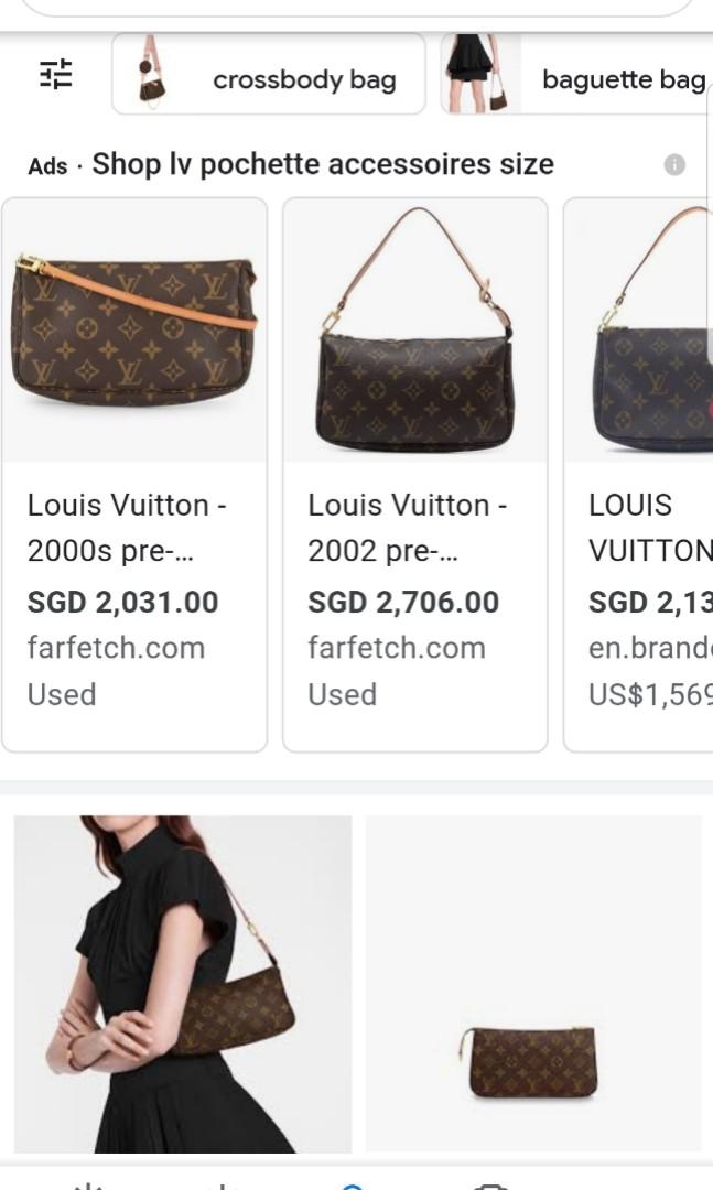 Pochette accessoire handbag Louis Vuitton Brown in Not specified - 25105882