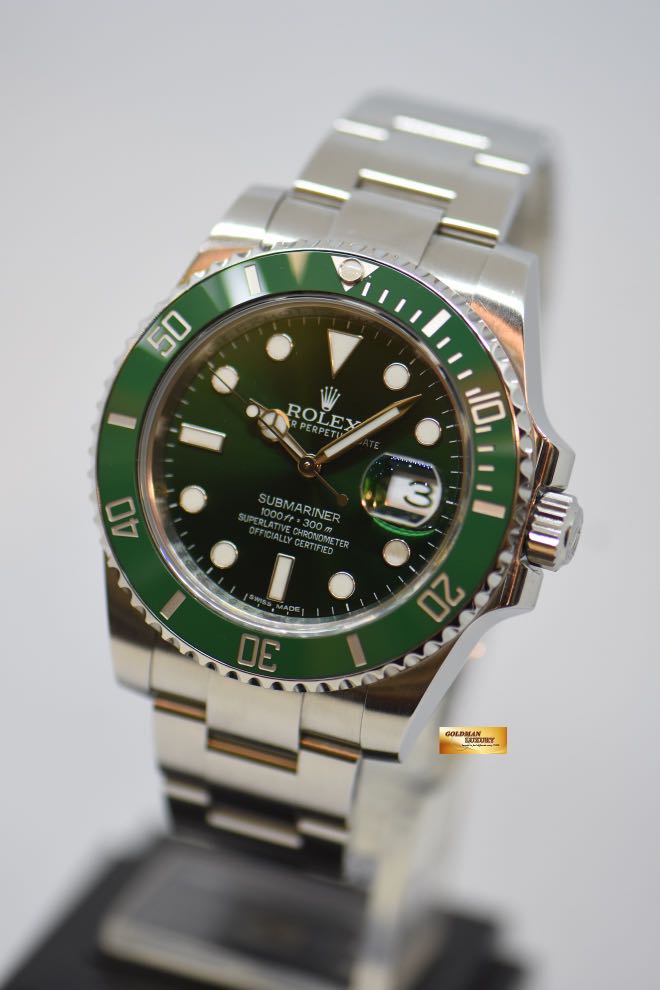 ROLEX OYSTER SUBMARINER 40mm “GREEN HULK” STEEL IN OYSTER BRACELET
