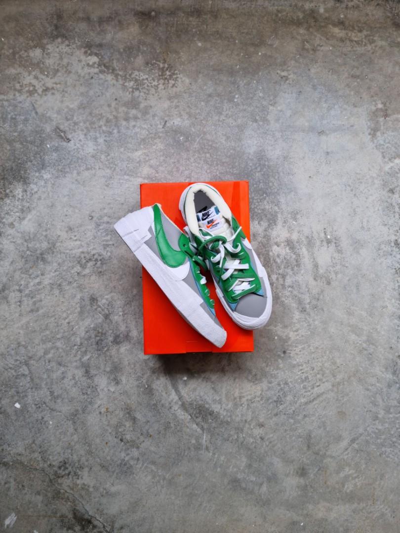 Sacai X Nike Blazer Low Classic Green Men S Fashion Footwear Sneakers On Carousell