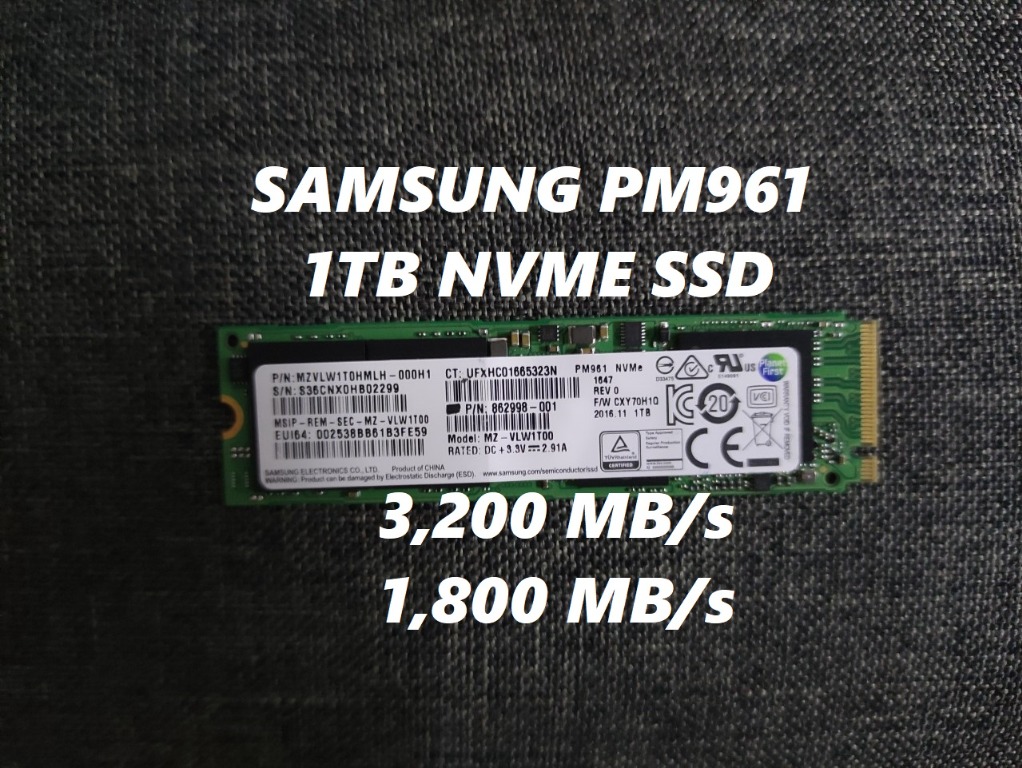 SAMSUNG PM961 1TB NVME SSD OEM 960EVO Computers Tech Parts