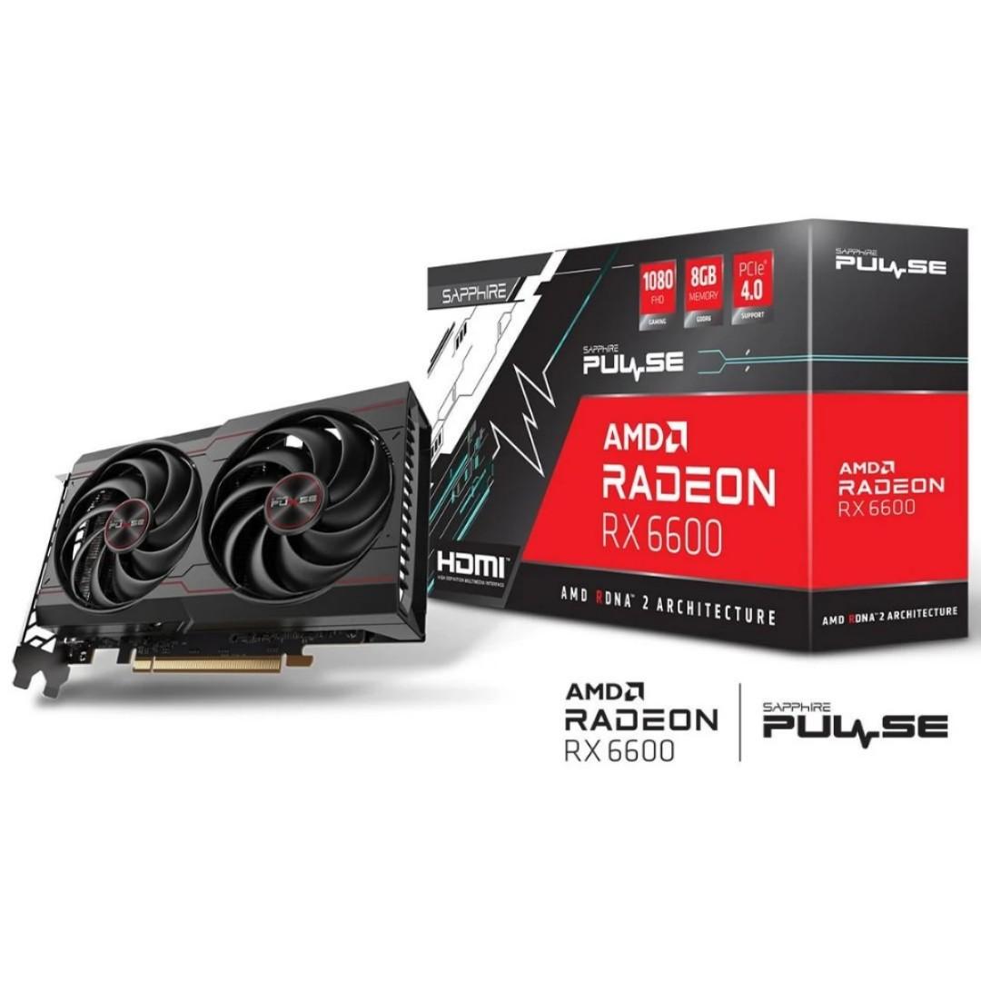 SAPPHIRE 藍寶石PULSE Radeon RX 6600 8G GDDR6 顯示卡, 電腦＆科技