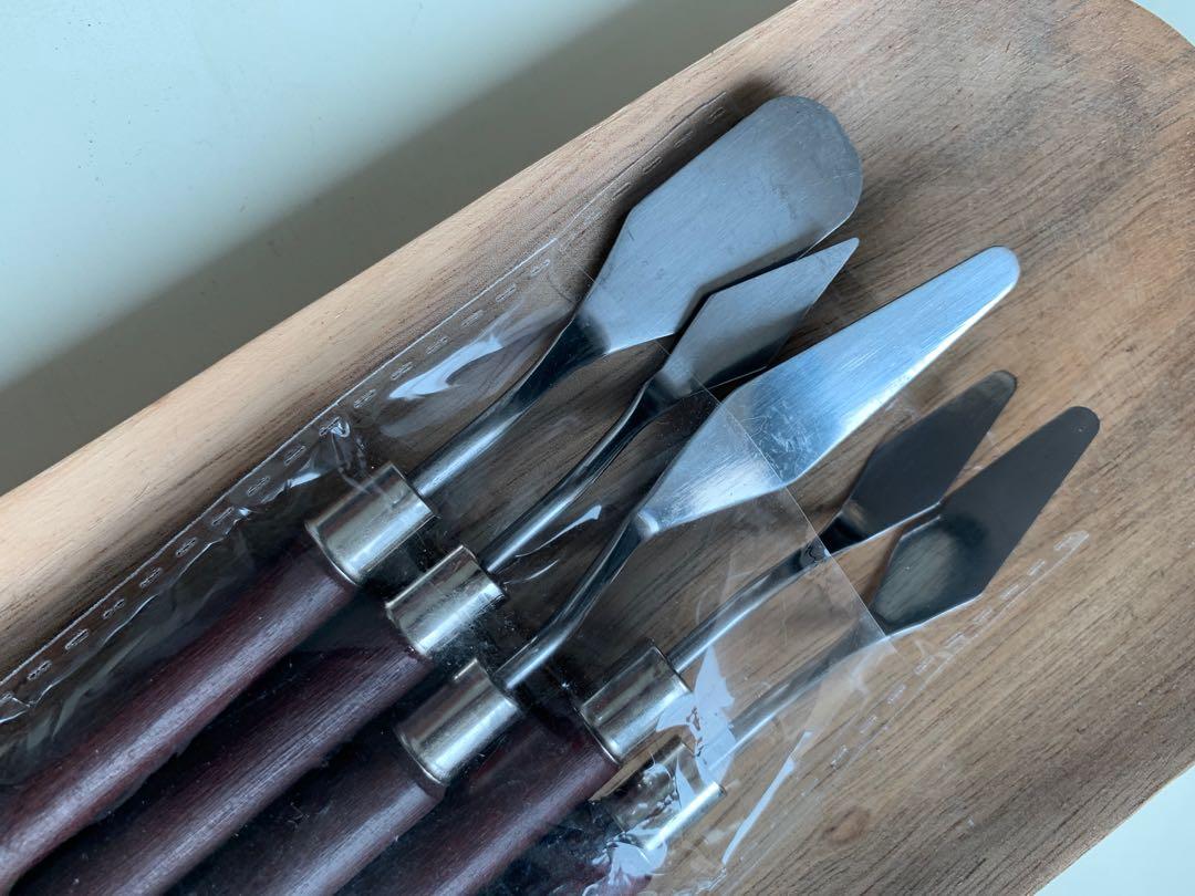 Set of 5 paintings spatula palette oil painting, Hobbies & Toys