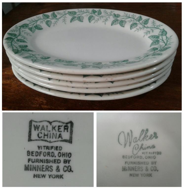 Set of 5 small platters Walker China Vitrified, Furniture & Home Living
