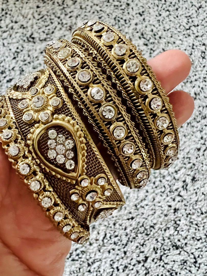 Gold look bangles on sale