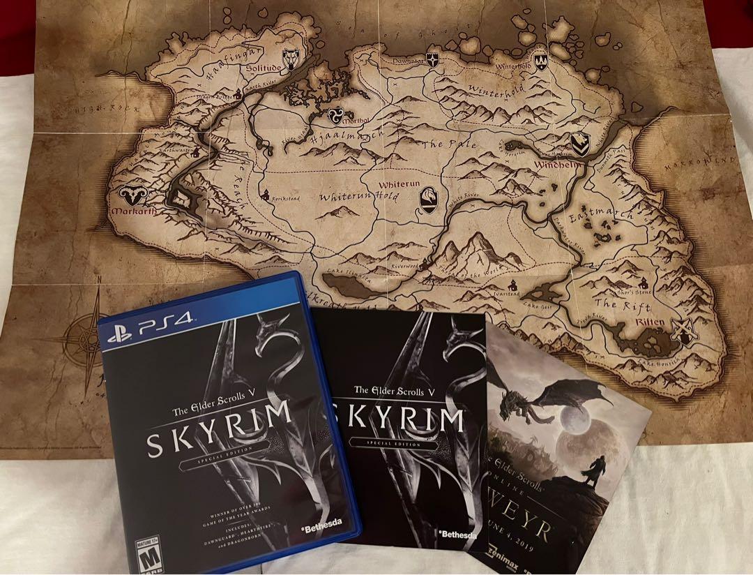 Skyrim The Elder Scrolls V Special Edition PS4 With Map Playstation 4 Game