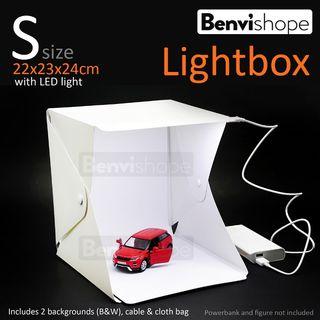 Small 20cm Lightbox Portable Photo Studio Light Box Folding Photography Shooting Tent Kit with LED Lights And Background