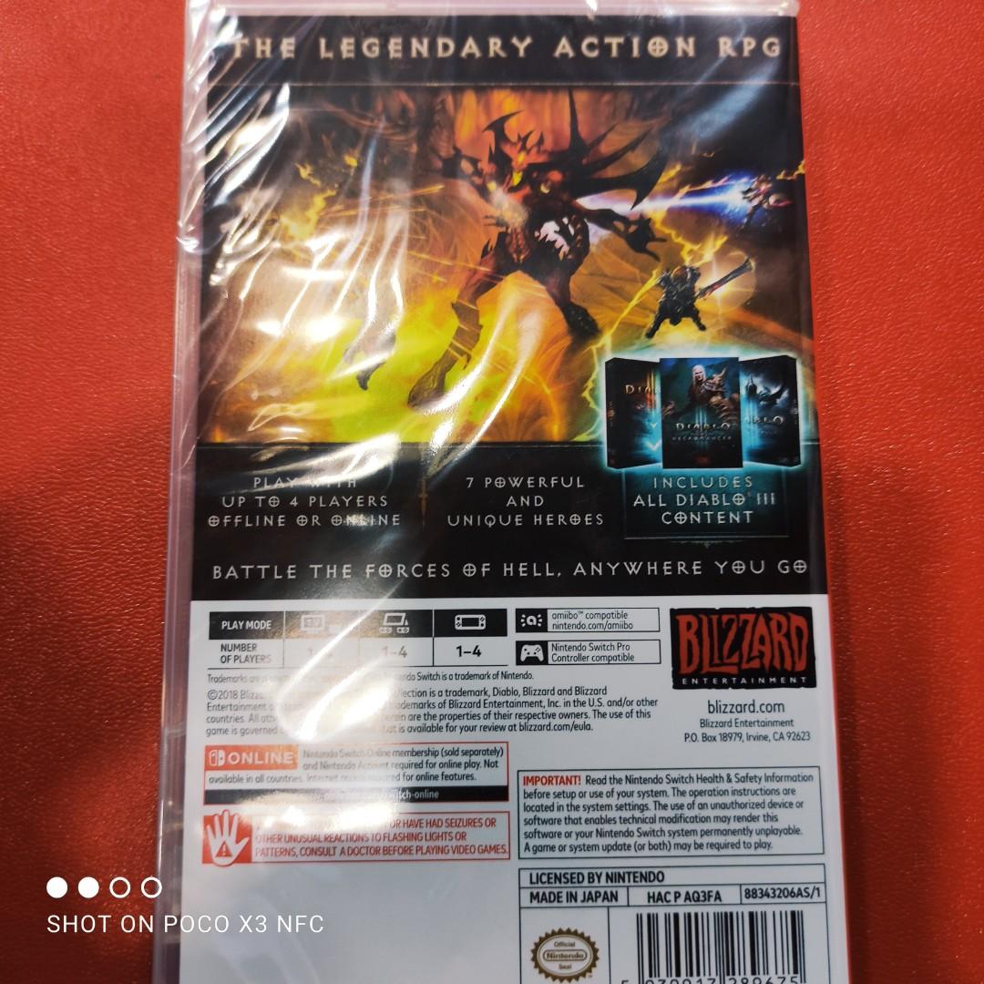 SWITCH DIABLO 3 ETERNAL COLLECTIO(US) (Category: Nintendo) located in Makati City. Submitted by yomyom_onlineshop (Listing ID 1153612244, Image 2). Description: For Sale Only Brandnew Sealed No To trade Delivery within the day Taguig Market Market Can book Via lalamove Less Time Less Effort Cod,Gcash,Banktransfer.