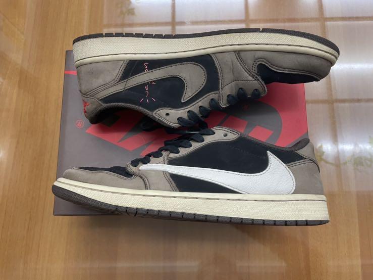 Travis scott x Air jordan 1 low 初代倒鉤 US10.5 28.5cm 原盒配件齊全