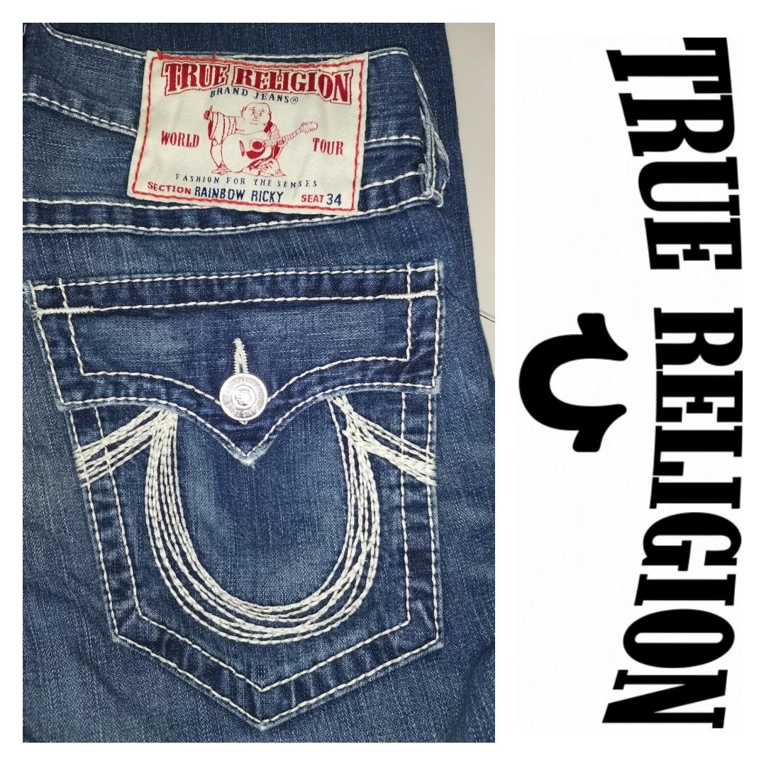 TRUE RELIGION | Rainbow Ricky Jeans, Men's Fashion, Bottoms, Jeans