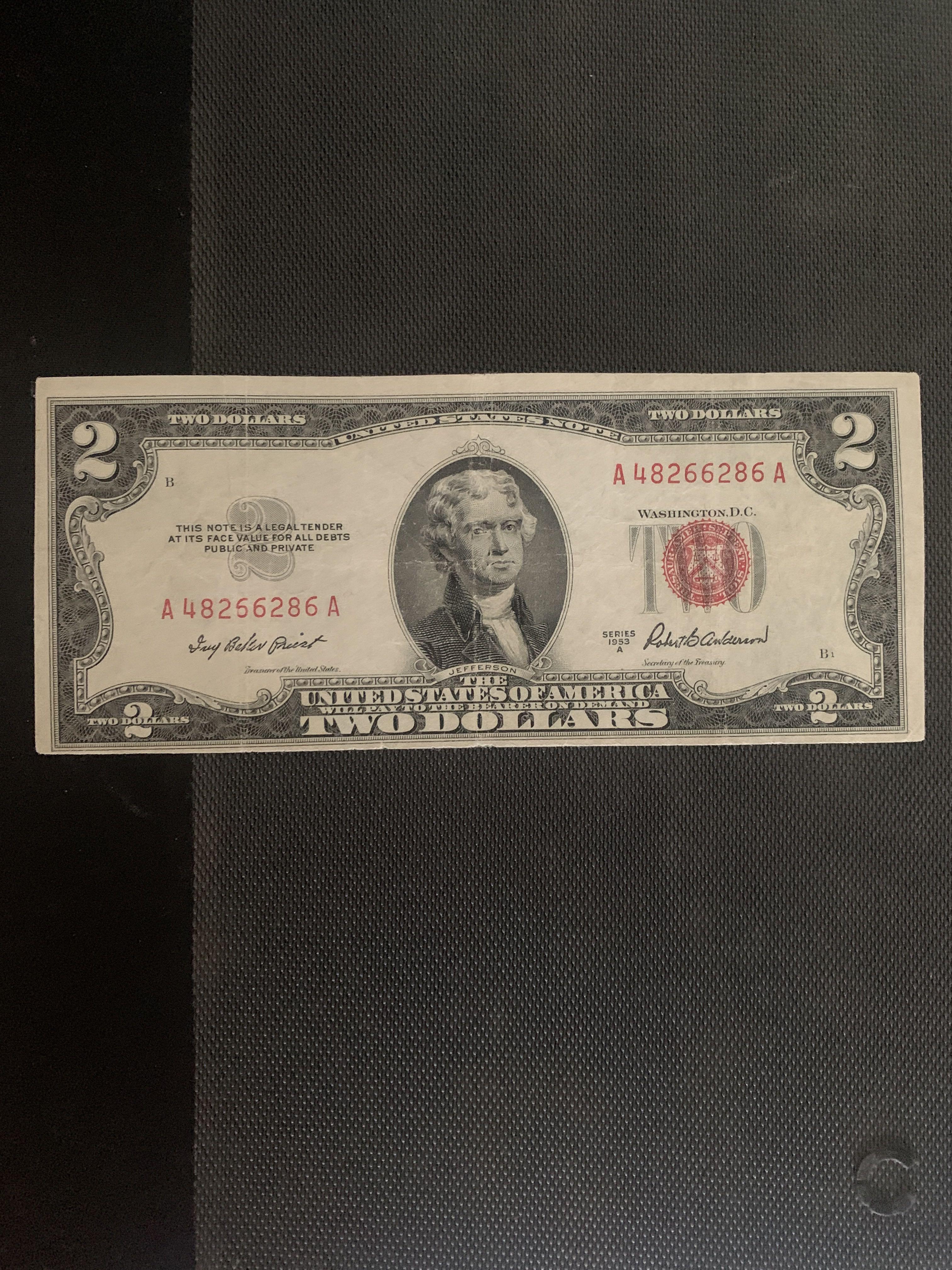 USðŸ‡ºðŸ‡¸ðŸ’²$2 ERROR NOTE-1953A, Hobbies & Toys, Memorabilia ...