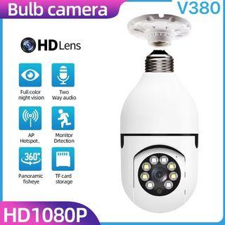 V380 360° Rotate Light Bulb Shape Auto Tracking Smart Camera 1080P Wireless Wifi IP Camera CCTV