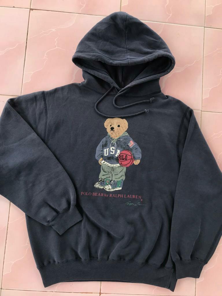 Polo bear hoodie basketball hotsell