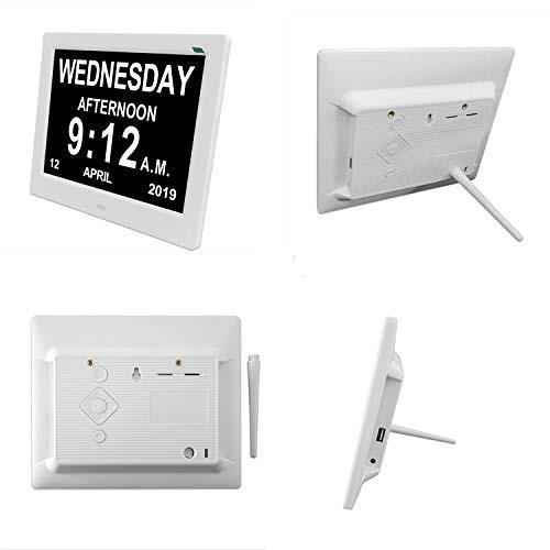 YCOO [2019 Newest] Digital Calendar Day Clock with 8″ Display Digital