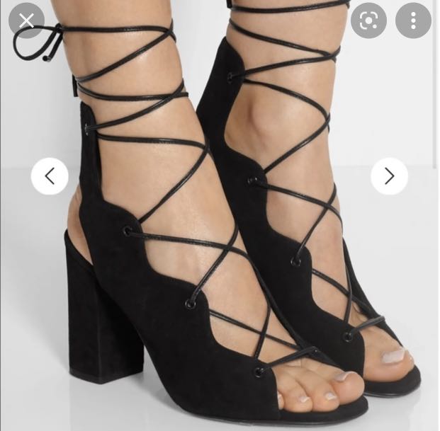 Ysl lace up heels new arrivals
