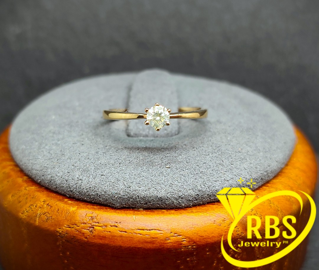 14k Dainty Diamond Engagement Ring, Women's Fashion, Jewelry  Organizers,  Rings on Carousell