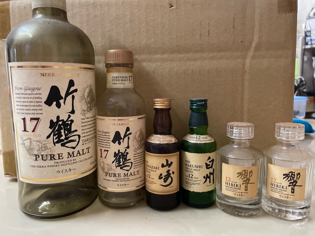 空瓶全部空瓶擺設用日本威士忌竹鶴山崎白州響度12 響17, 嘢食& 嘢 