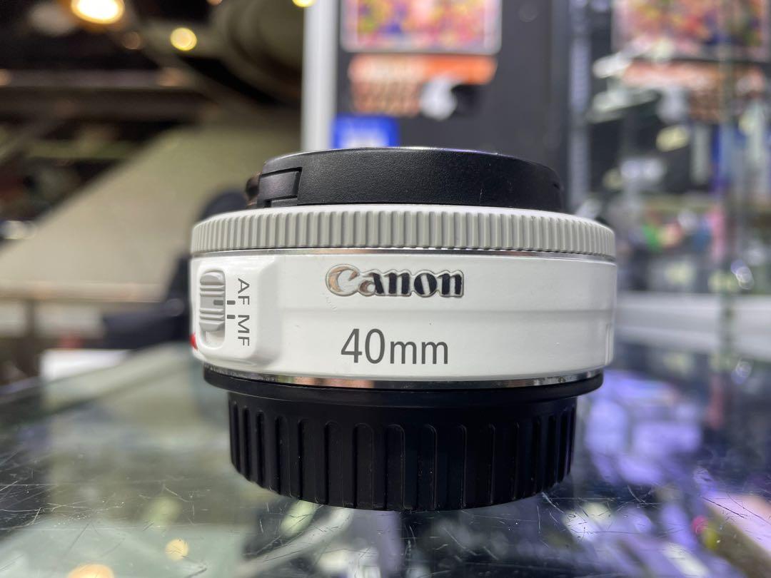 白色新淨CANON EF 40mm F2.8 STM, 攝影器材, 鏡頭及裝備- Carousell