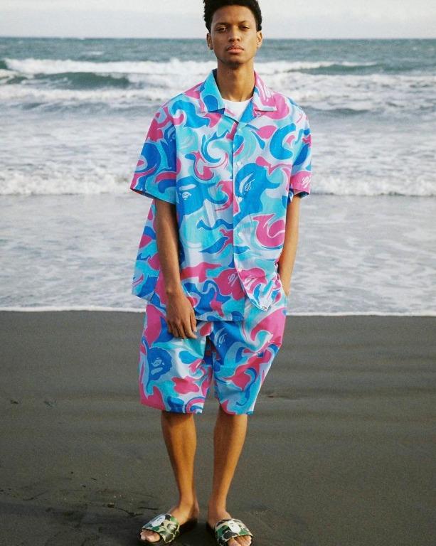 預訂BAPE 🇯🇵 Marble Camo 💁🏻‍♂️ LIQUID COLLEGE TEE / OPEN